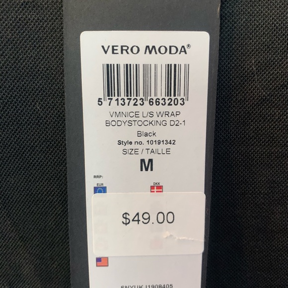 Vero moda - black bodysuit BNWT - Picture 4 of 4